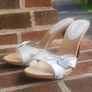 Guess Wooden Sole Mules